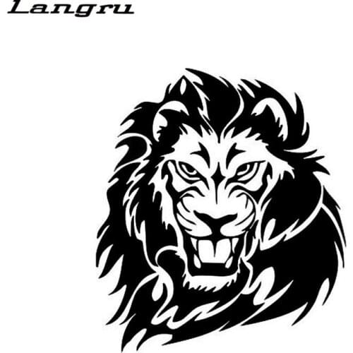 Langru Creative Mighty Lion Wild Animal Car Sticker Hunter Vinyl Car Body Decal Decoration Accessories Jdm