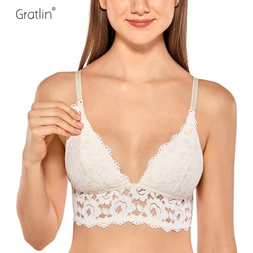 GRATLIN Breastfeeding Maternity Nursing Bras Lace Pregnant Women Underwear Breast Feeding Bra