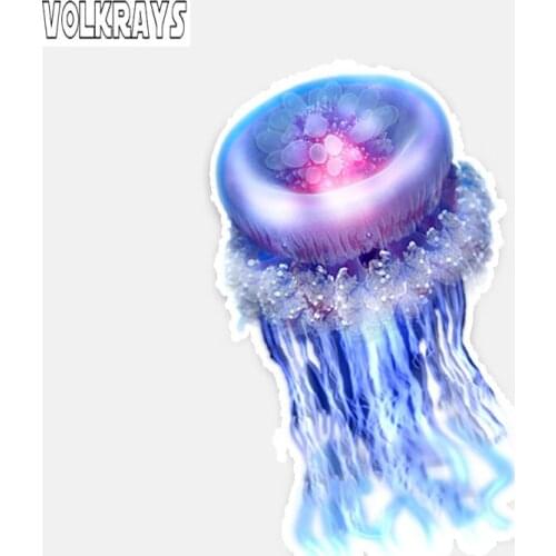 Vilkrays Fashion Car Sticker Beautiful Marine Organism Jellyfish Accessories Reflective Waterproof Sunscreen PVC Decal,14cm*8cm