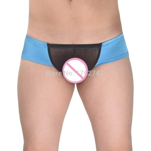New Fashion Mens Shiny Pants Bulge Pouch Cheek Boxer Underwear Brazil Bikini Trunks