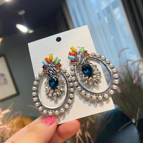 Ztech Oval Metal With Imitation pearl Bohemia Resin Beads Trendy Style Statement Jewelry Fashion Accessories Drop Shipping