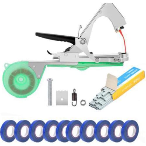 Garden Tools Garter Plants Branch Hand Tying Binding Machine +10 Rolls Tape Minced Vegetable Tapetool Tapener Tapes Home