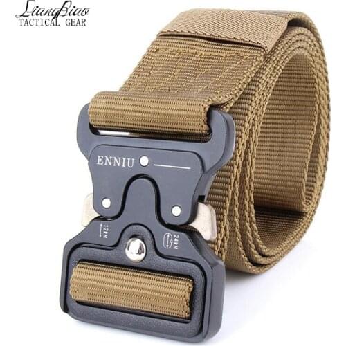 Man Military Equipment Paintball Army Belt Mens Heavy Duty US Soldier Combat Tactical Belts Sturdy 100% Nylon Waistband