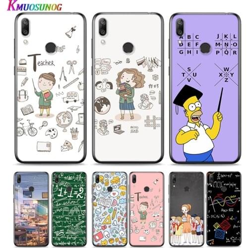 Cute Profession Teacher For Huawei P Smart 2021 2020 Z S Mate 40 RS 30 20 20X 10 Pro Plus Lite 2019 Silicone Phone Case
