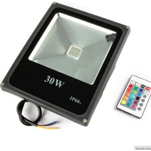 Led floodlights 10W 20W 30W 50W lighting IP65 outdoor 220V spotlights RGB with remote controller spot flood lamp garden