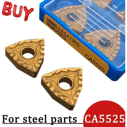 10pcs WNMG080412 CQ CA5525 100% Original Carbide Insert High Quality WNMG 080412 Blade Machining External Turning Tool For Steel