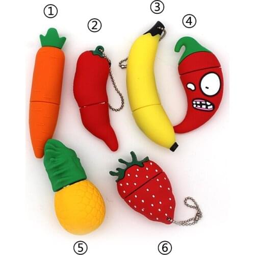USB Flash Drive Usb Stick Fruits Pend Drive Usb Memory Flash Stick 256GB PenDrive 4GB 8GB 128GB 16GB 32GB 64GB Flash Disk
