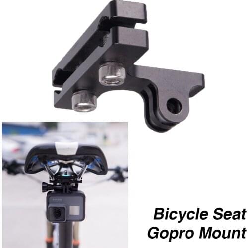 Bicycle Saddle Camera Alloy Road Bike Cycling Sport Camera Mount Holder for Seat yi virb hero clip GoPro Hero Camera