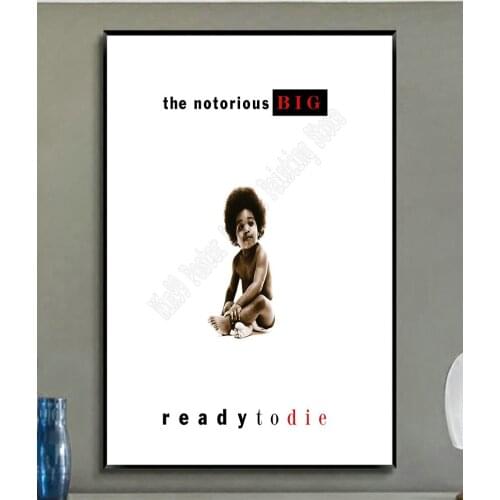 W366 Silk Fabric Poster Wall Art Decor The Notorious B.I.G. Ready to Die Album Cover Fashion Decoration Bright Christmas Gift