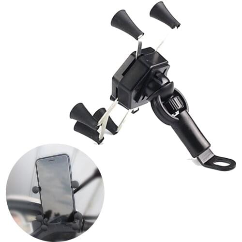 X Grip With Socket USB Charger Mobile Phone Holder GPS Mount Motorcycle Bicycle Universal