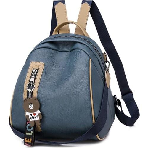 Female Designer Multifunctional Backpacks Women Leather Shoulder Bag Pack Small School Bags for Teenage Girls Daypacks Mochilas