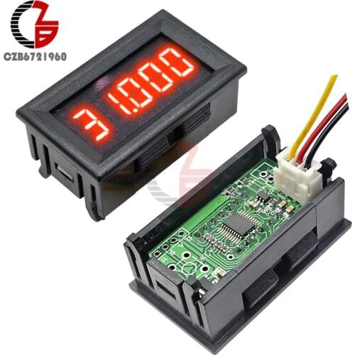 0-33.000V 5-Bits 3-Wires DC LED Digital Voltmeter 0.36 inch 3V 5V 12V 24V High Accuracy Car Voltage Meter Volt Tester Detector