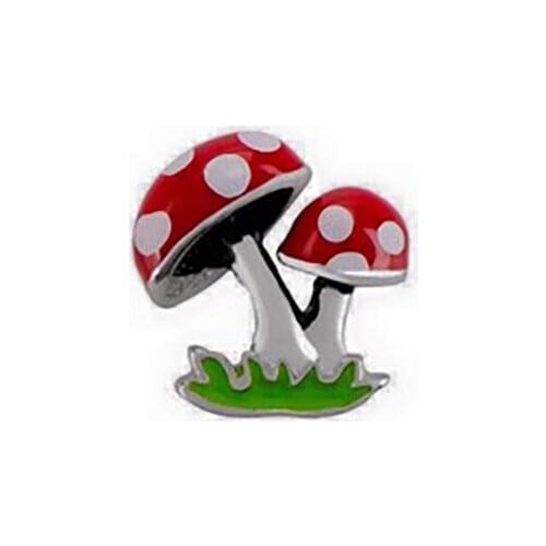 10pcs mushroom Custom Floating Charms For glass living locket necklace Watches