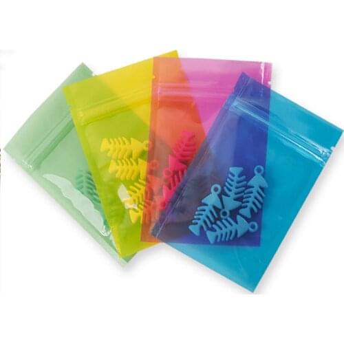 10pcs/lot Small Size Green Orange Red Yellow Blue PE Ziplock Storage Gift Bag Jewelry Powder Mini Zip Lock Plastic Bag Pouchs