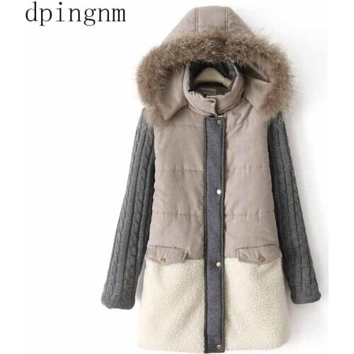 2018 New Winter Jacket Women Faux Fur Coat With Hood Winter Jacket Thicken Solid Female Long Parka Plus Size