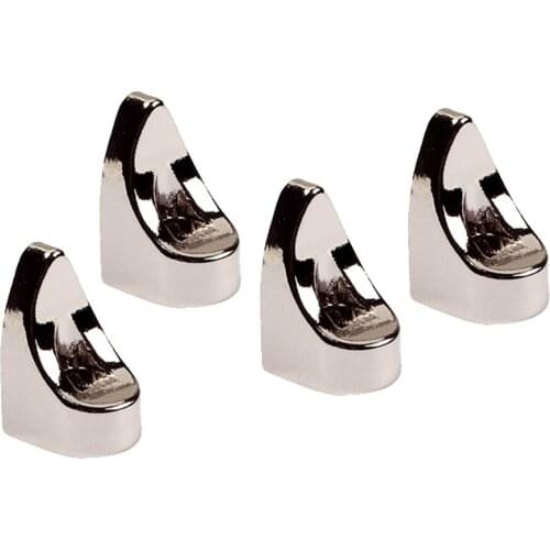 4pcs Zinc Alloy Banjo L-Shaped Bracket Stand Chrome Musical Instrument Accessory