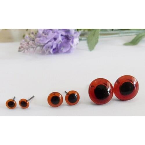 50pcs/lot new 3/4/5/6/7/8/9/10/11/12mm dark coffee color glass toy eyes with pin for diy handcraft materials--size option