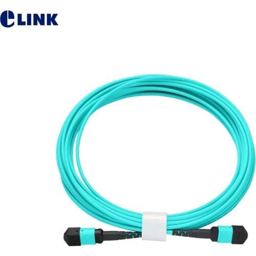 8 cores MPO-MPO OM4 patchcord female B type 2 3 5 10 15mtr fiber optic patch lead round cable aqua OM3 MTP 8 strands ftth jumper