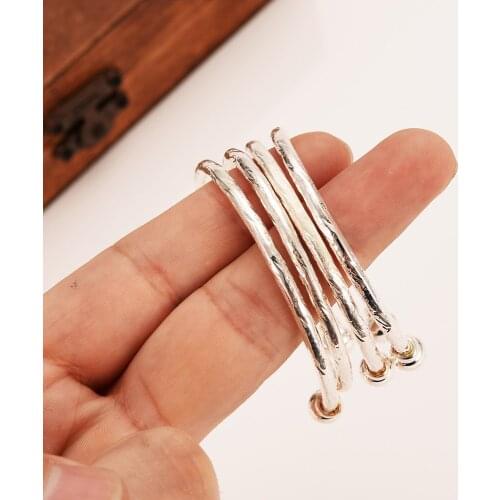 Bangrui 1pc Small Bangle for Girls/Baby boy Gold Silver Color Charm Bracelet Jewelry Child Party /birthday Christmas Gifts