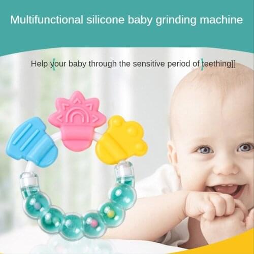 Baby Teether Toy Toddle Safe Teething Cartoon Rattle Educational Toys Silicone Chew Dental Care Nursing Gift for Infant Toy