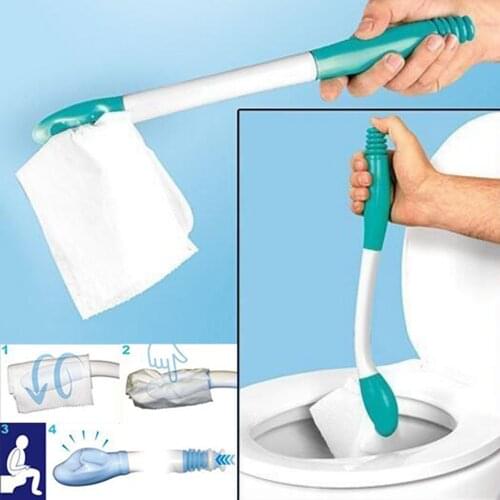 Long Handle Reach Comfort Bottom Bum Wiper Toilet Incontinence Aid Obese Elderly Disability Mobility New Bidets Assistance