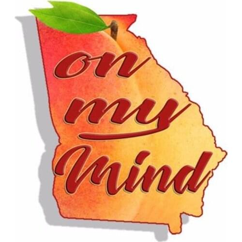 GA Orange Peach Georgia in my mind sticker car truck cup laptop window bumper