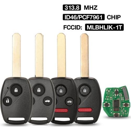 Kutery 50pcs for Honda CR-Z Crosstour CRV Fit Insight Accord Remote Key - refurbished FCC ID: MLBHLIK-1T MLBHLIK1T 313.8/314mhz