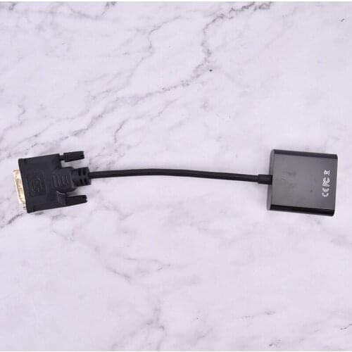 Full HD 1080P DVI-D DVI To VGA Adapter Video 25Pin to 15Pin Cable Converter
