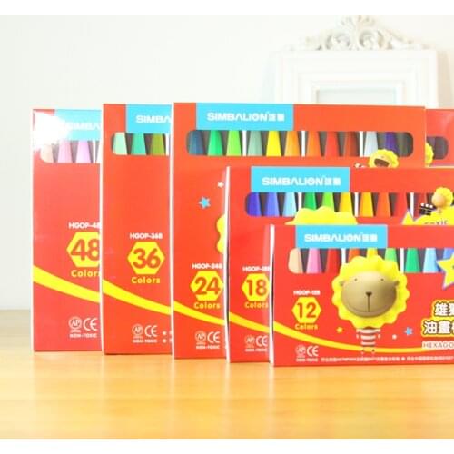 Students 18 colors childrens oil pastel hexagonal art powder crayons