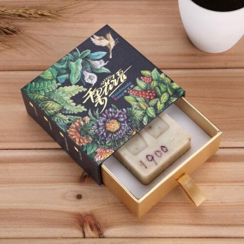 UV Protected Kraft Paper Drawer Box Gift Handmade Soap Craft match Packaging Boxes Brown ---DH10258