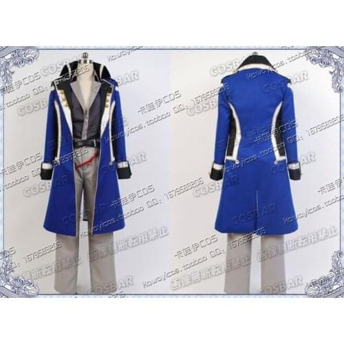 2016 Cos Kamigami no Asobi Thoth Caduceus Cosplay Costume Long School Uniform Boy Students Clothing Set Blue New Arrival