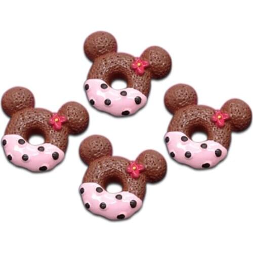 LF 20Pcs Resin Mouse Cookies Decoration Crafts Flatback Cabochon Embellishments For Scrapbooking Kawaii Cute Diy Accessories
