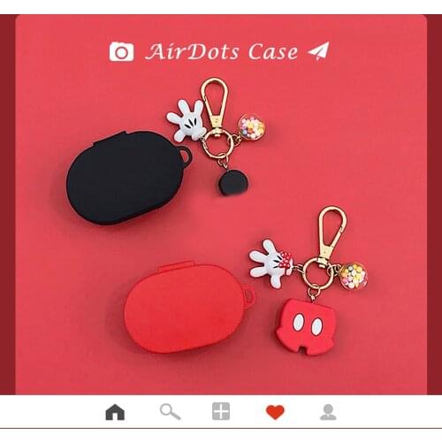 Cartoon Cute Silicone Case for Xiaomi MI Redmi AirDots Protective Shockproof Cover Wireless Bluetooth Earphone Cases Soft Shell