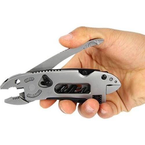 Multifunctional plier Adjustable wrench forceps for outdoor folding pocket knife bit set assembly tool with screwdrivers