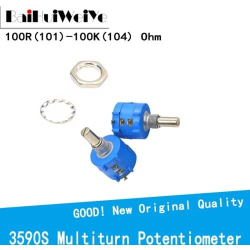 3590S 1K 2K 5K 10K 20K 50K 100K 500R 100R 200R ohm Precision Potentiometer Adjustable Resistor 3590 102 103 502 103 203 503 104