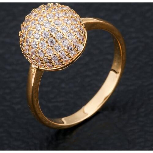 RLOPAY Fashion Colorful Crystal Women Big Rings Gold Color Morocco Banquet Wedding Ring Statement Jewelry Crystal Gifts