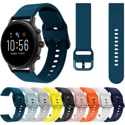 For Fossil Gen 5 Soft Silicone Strap Wristband Gen5 Carlyle/Julianna/Garrett/Carlyle HR Band Bracelet Watchband Accessories
