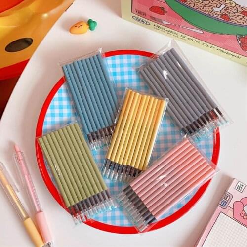 5 Pce/Set Black 0.5mm Gel Ink Pen Refills Student Stationery Office School Writing Tool Gift