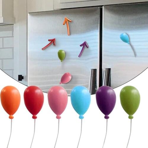 6 Pcs Refrigerator Stickers Color Balloon Arrow Magnets Message Whiteboard Office Photo Wall Stickers Gift Home Decoration