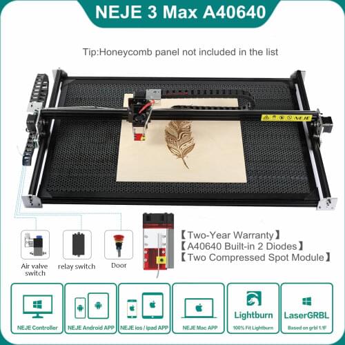 2021 Upgrade NEJE Max 30W CNC Laser Engraver Cutter Large Area 410x810 mm Engraving Machine Cutting for Wood/MDF/Balsa/Leather