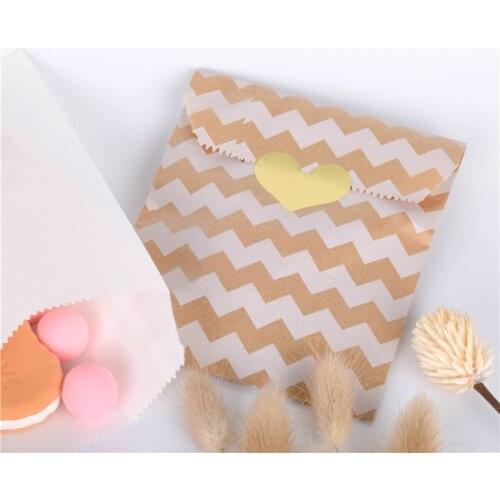 25pcs Kraft Paper Bag Candy Biscuit Popcorn Bags giftwrapping baked goods bag Kraft Paper Bags Favour bags treat bags