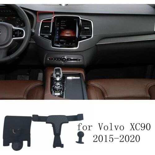 Fit for Volvo XC90 2015-2020 Car Accessories Black Mobile Cell Phone Holder Car Air Vent Mount Cradle Stand 1Set
