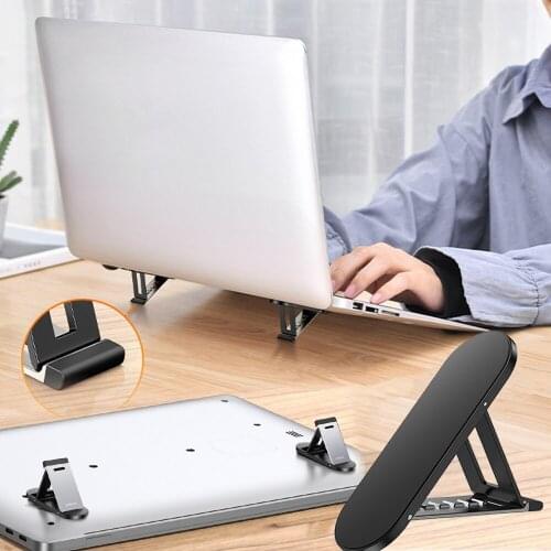 Adjustable Laptop Stand Foldable Non-slip Semi-metal Mini Bracket Laptop Cooing Holder Notebook Stand for Macbook Pro Air