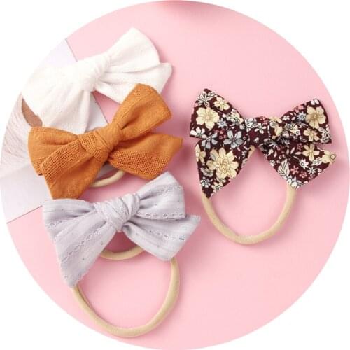 Baby Girl Accessories Hair Bows For School Hair Clips For Hair Childrens Hairpins Print Baby Hair Band Elastic Nylon Headbands