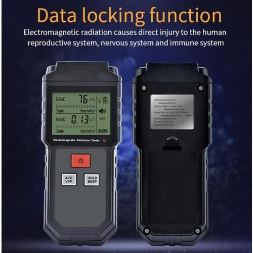 Electromagnetic Radiation Tester Digital LCD EMF Instrument Detector Electromagnetic radiation tester detector EMF instrument