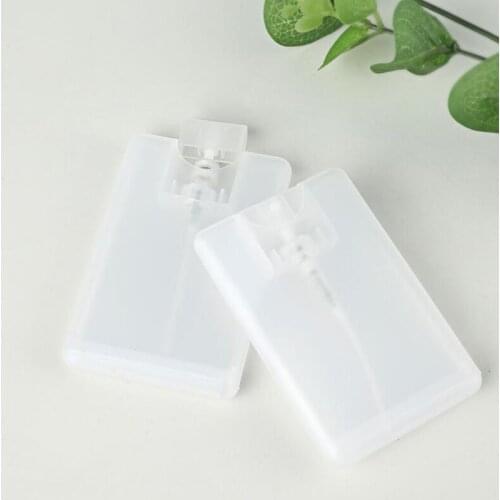 Clear 20ml Spray Bottles Moisturizing Water Portable Card High-End Perfume Plastic Parfum Refillable Containers for Alcohol