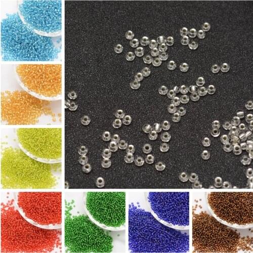 6/0, 8/0 50g Silver Color Lined Clear Transparent Glass Small Tiny Round Seed Beads Jewelry Making DIY Findings Grade A