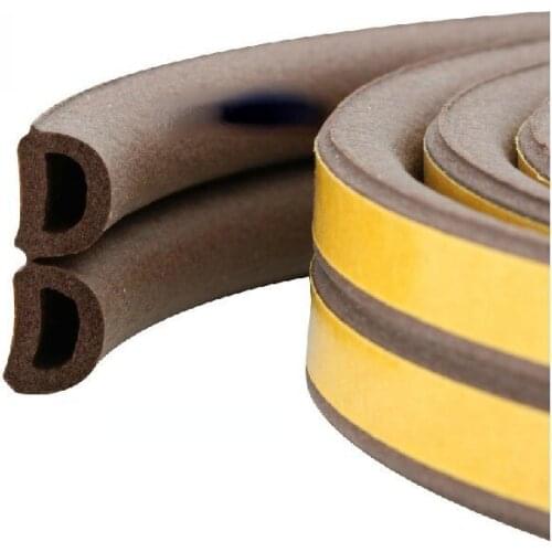 6M Door and window sealing strip self-adhesive aluminum alloy window sound insulation strip Door seam and door bottom windproof