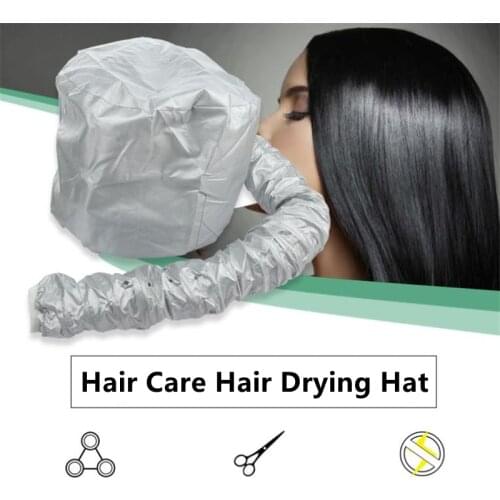 Hair Perm Portable Soft Hair Drying Cap Bonnet Hood Hat Blow Dryer Attachment Curlformers Gray Dry Hair Cream Cap