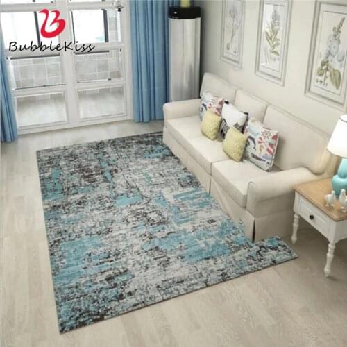 Bubble Kiss Modern Blue Grey Black Art Abstract Pattern Carpet Bedroom Living Room Customized Area Rugs Hot Sale Thickened Mat